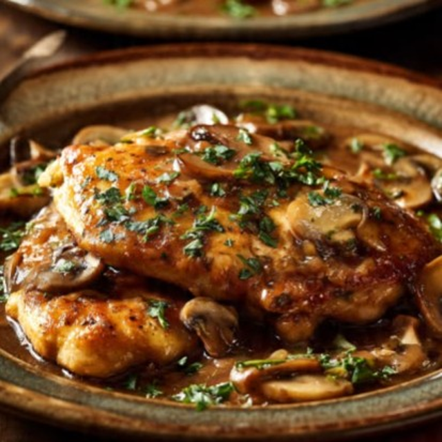 Grilled Chicken Marsala.