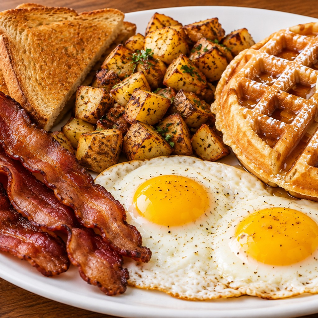Double Egg Waffle Platter.