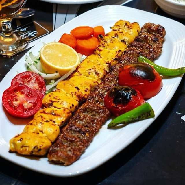 Vaziri Kabob (Chicken & Ground Beef).