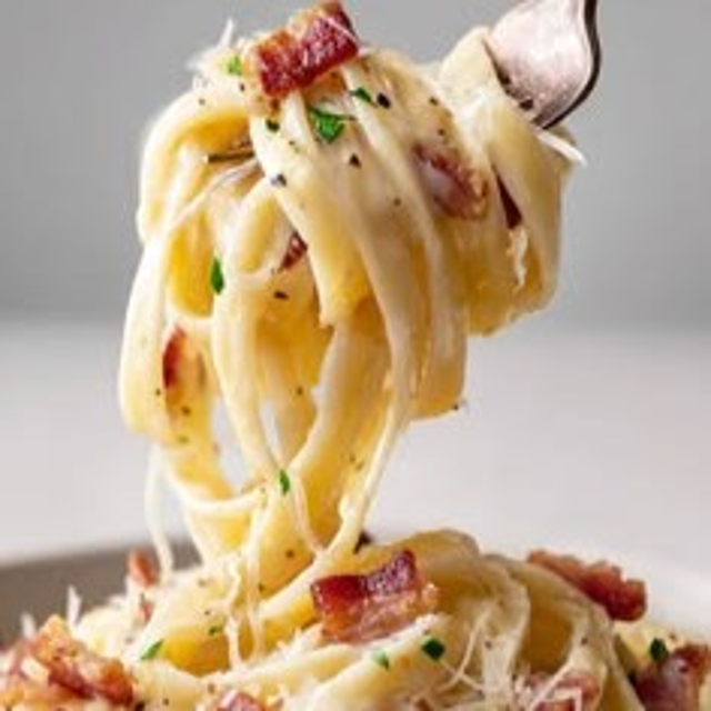 Fettuccine Carbonara.
