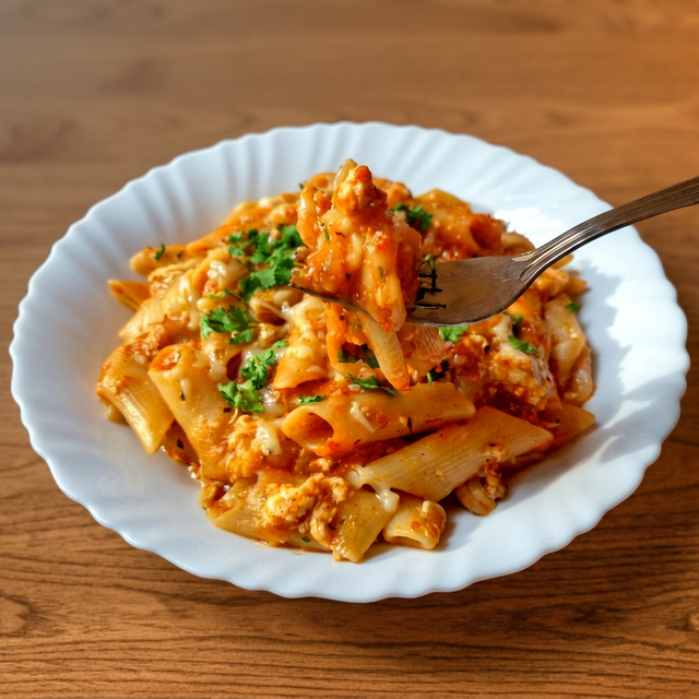 Penne with Chicken.