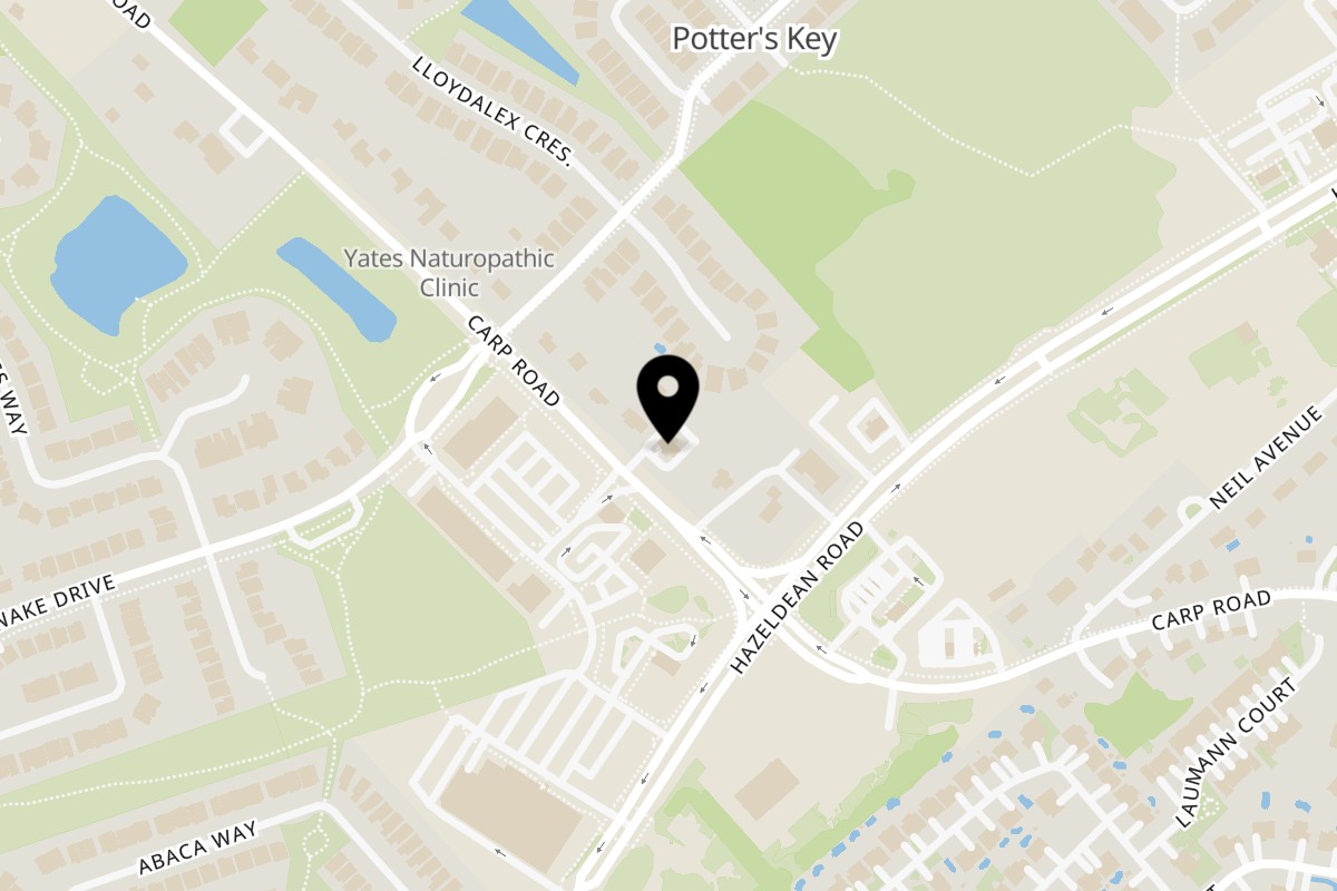 Map showing the location of ParsItal Restaurant on 1133 Carp Road in Ottawa